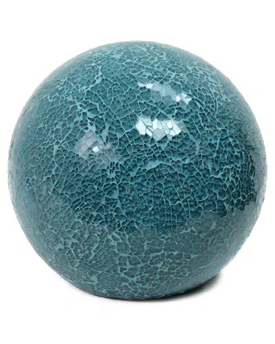 Lalia Home Laila Home 1-light Mosaic Stone Ball Table Lamp In Teal