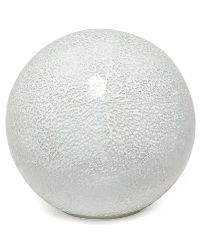 Lalia Home Laila Home 1-light Mosaic Stone Ball Table Lamp In White