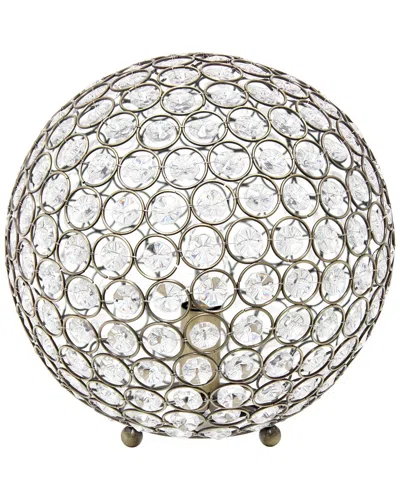 Lalia Home 10in Ellipse Medium Contemporary Glamorous Orb Table Lamp In Gold