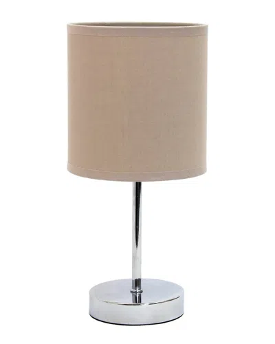Lalia Home 11.81in Basic Mini Table Lamp With Led Bulb Included In Brown