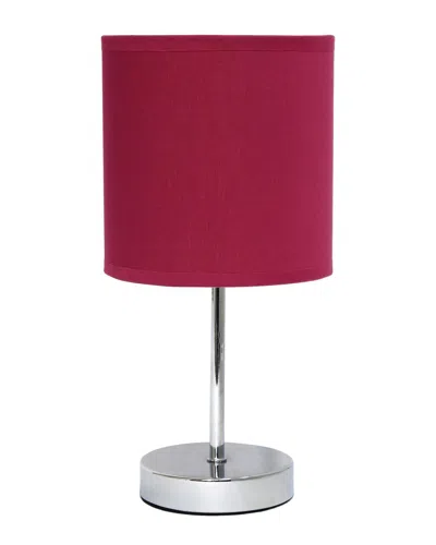Lalia Home 11.81in Basic Mini Table Lamp With Led Bulb Included In Blue