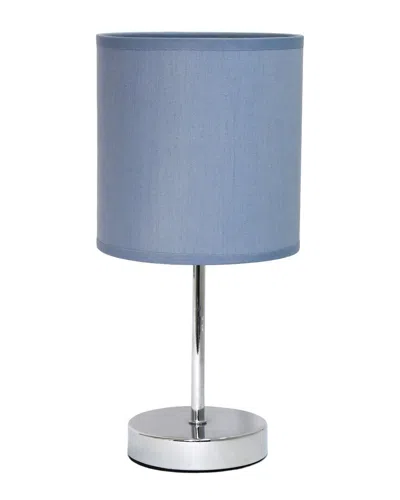 Lalia Home 11.81in Basic Mini Table Lamp With Led Bulb Included In Blue