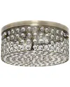 Lalia Home 12in Classix Glam 2-light Decorative Round Flush Mount Ceiling  Light Fixture