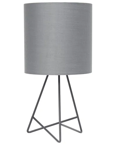 Lalia Home 14in Down To The Wire Table Lamp With Led Bulb Included In Gray