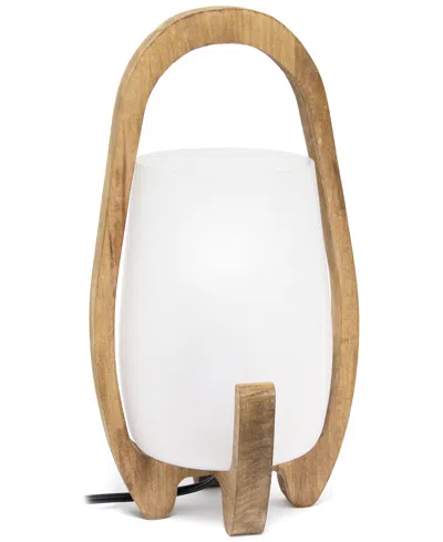 Lalia Home 15 Organix Contemporary Natural Wood Accented Table Desk Lamp In Brown