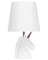 Lalia Home 15.5in Sparkling Glitter Unicorn Table Lamp With Led Bulb Included