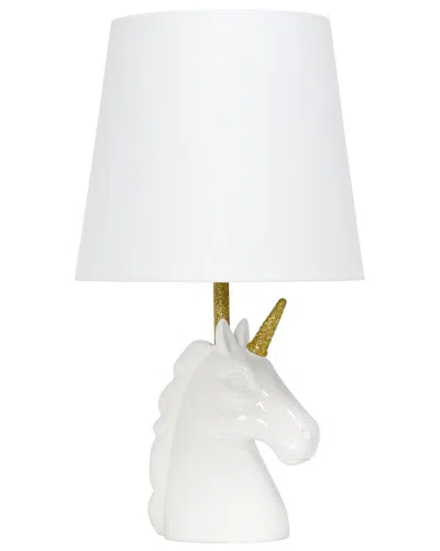 LALIA HOME LALIA HOME 15.5IN SPARKLING GLITTER UNICORN TABLE LAMP WITH LED BULB INCLUDED