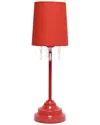 Lalia Home 17.25in Contemporary Crystal Droplet Table Lamp