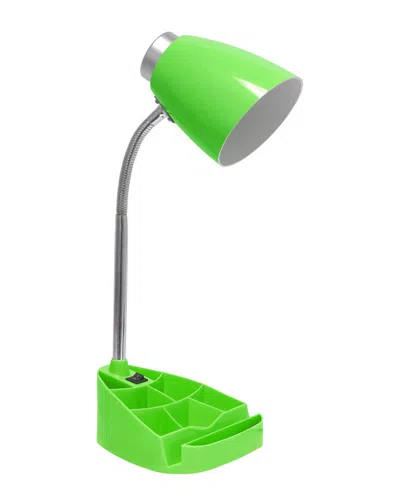 Lalia Home 18.5in Flexible Gooseneck Organizer Desk Lamp With  Phone/ipad/tablet Stand In Green