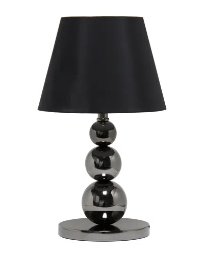 Lalia Home 19.29in Modern Stacked Ball Table Lamp In Black
