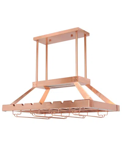 Lalia Home Laila Home 2-light Led Overhead Wine Rack In Copper