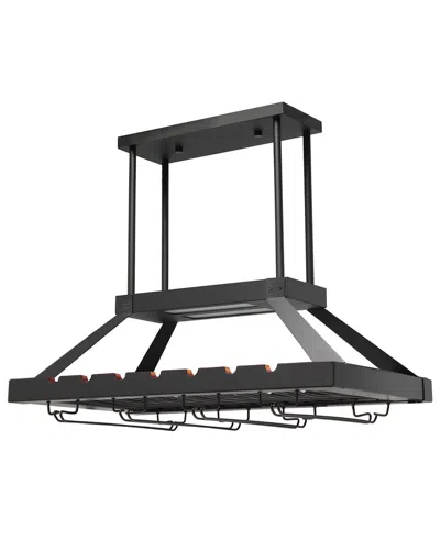Lalia Home Laila Home 2-light Led Overhead Wine Rack In Grey