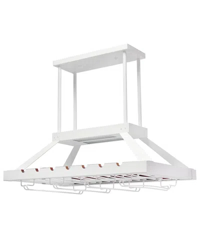 Lalia Home Laila Home 2-light Led Overhead Wine Rack In White