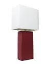 Lalia Home 21in Modern Leather Wrapped Table Lamp With Led Bulb Included