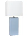 Lalia Home 21in Modern Leather Wrapped Table Lamp With Led Bulb Included