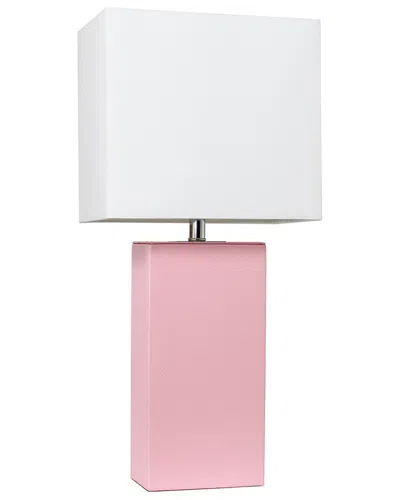 LALIA HOME LALIA HOME 21IN MODERN LEATHER WRAPPED TABLE LAMP WITH LED BULB INCLUDED