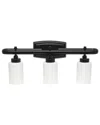 Lalia Home 23.5in Essentix Contemporary 3-light Wall Mounted Fixture With  Rectangle Backplate