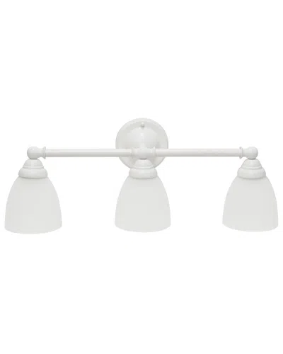 Lalia Home 25in Essentix Traditional 3-light Wall Mounted Fixture In White