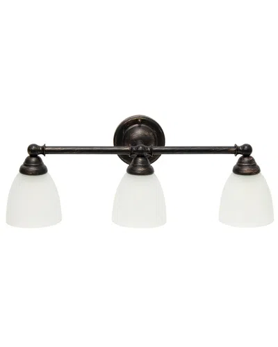 Lalia Home 25in Essentix Traditional 3-light Wall Mounted Fixture In Black