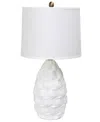 Lalia Home 28" Tall Coastal Seashell Traditional Table Lamp In White