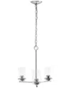 Lalia Home 3-light 15in Classic Contemporary Clear Glass And Metal Hanging  Pendant Chandelier In Silver