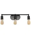 Lalia Home 3-light Industrial Metal Vanity-light Matte Black In Black