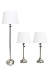 Lalia Home 3-piece Lamp Set In White