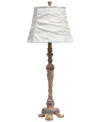 Lalia Home 31in Tall Vintage Embellished Table Lamp With Ruffled Shade In Cream