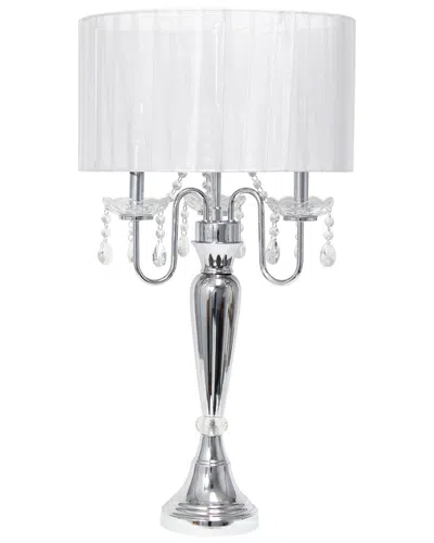 Lalia Home 31in Cascading Crystal Table Lamp In Blue