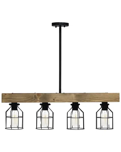 Lalia Home 4-light Farmhouse Beam Pendant In Brown