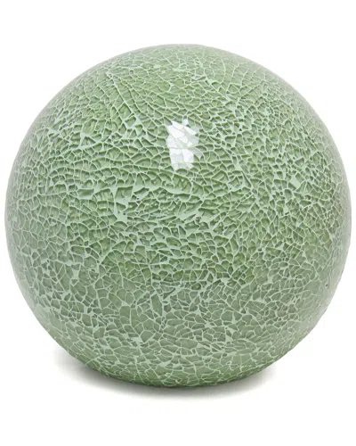 Lalia Home 8in Contemporary Mosaic Stone Ball Table Lamp In Green