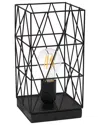 Lalia Home Laila Home Black Geometric Square Metal Table Lamp In Black