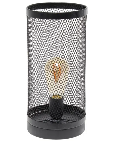 Lalia Home Laila Home Black Mesh Cylindrical Steel Table Lamp
