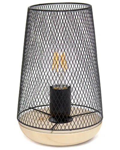 Lalia Home Laila Home Black Wired Mesh Uplight Table Lamp