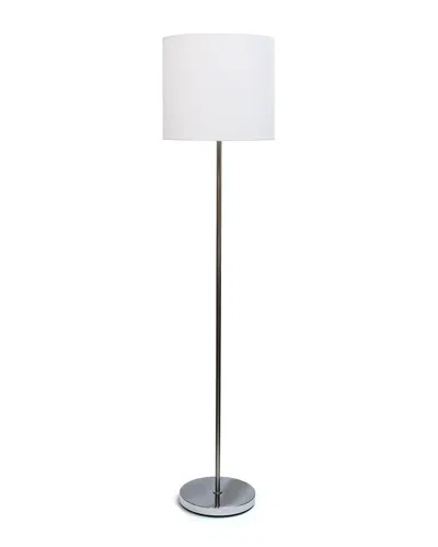 Lalia Home Brushed Nickel Drum Shade Floor Lamp