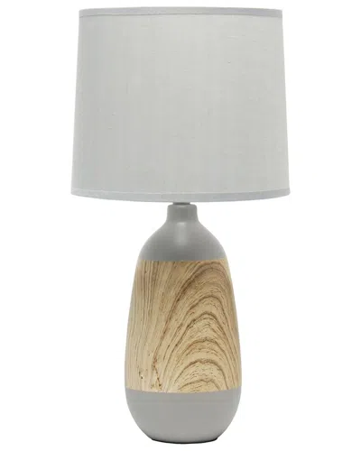 Lalia Home Laila Home Ceramic Oblong Table Lamp In Gray
