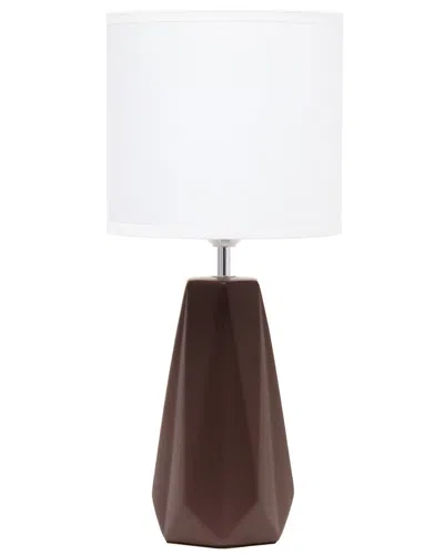 Lalia Home Laila Home Ceramic Prism Table Lamp In Brown
