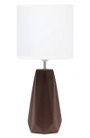 Lalia Home Ceramic Prism Table Lamp In Brown