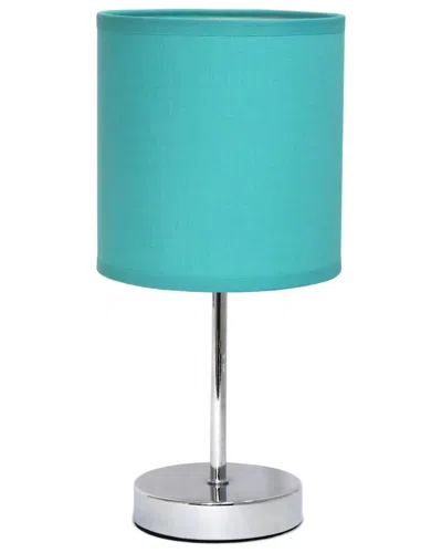 Lalia Home Laila Home Chrome Mini Basic Table Lamp With Fabric Shade In Silver