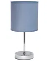 Lalia Home Laila Home Chrome Mini Basic Table Lamp With Fabric Shade In Silver