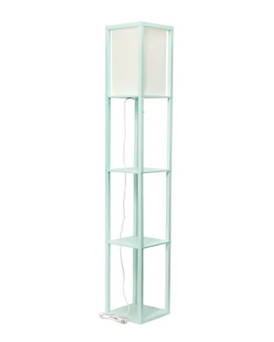 LALIA HOME LALIA HOME COLUMN SHELF FLOOR LAMP WITH LINEN SHADE