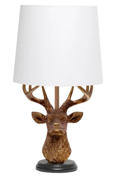 Lalia Home Copper Deer Table Lamp In White