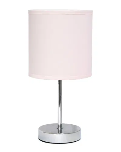 Lalia Home Creekwood Home Nauru 11.81 Traditional Petite Metal Stick Bedside Table Desk Lamp In Silver