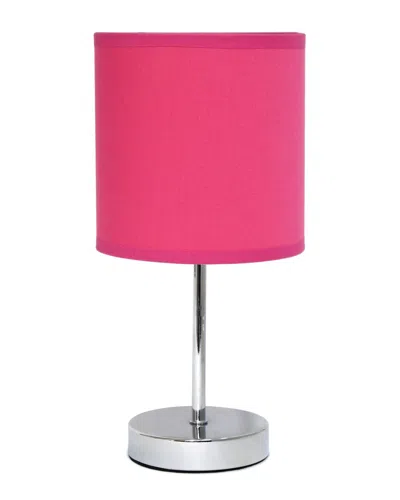 Lalia Home Creekwood Home Nauru 11.81 Traditional Petite Metal Stick Bedside Table Desk Lamp In Silver