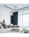 Lalia Home Crystal Drop 2 Light Ceiling Flush Mount In Metallic