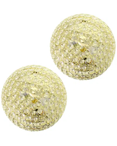 Lalia Home Crystal Glam 2 Light Ceiling Flush Mount 2pk In Gold