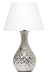 Lalia Home Diamond-cut Table Lamp In Silver