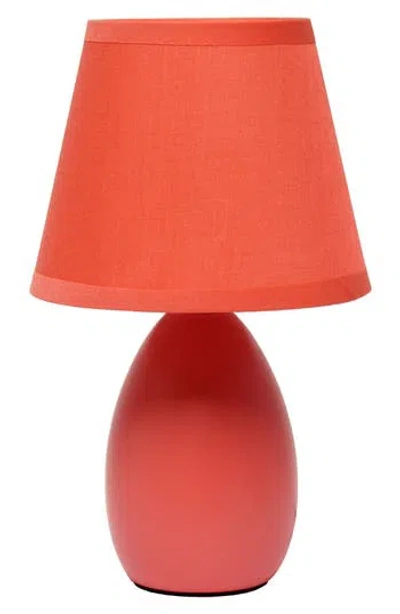 Lalia Home Egg Oval Table Lamp In Orange