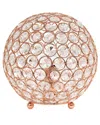 Lalia Home Laila Home Elipse 8 Inch Crystal Ball Sequin Table Lamp In Rose