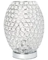 Lalia Home Laila Home Elipse Crystal Decorative Curved Accent Uplight Table Lamp In Silver